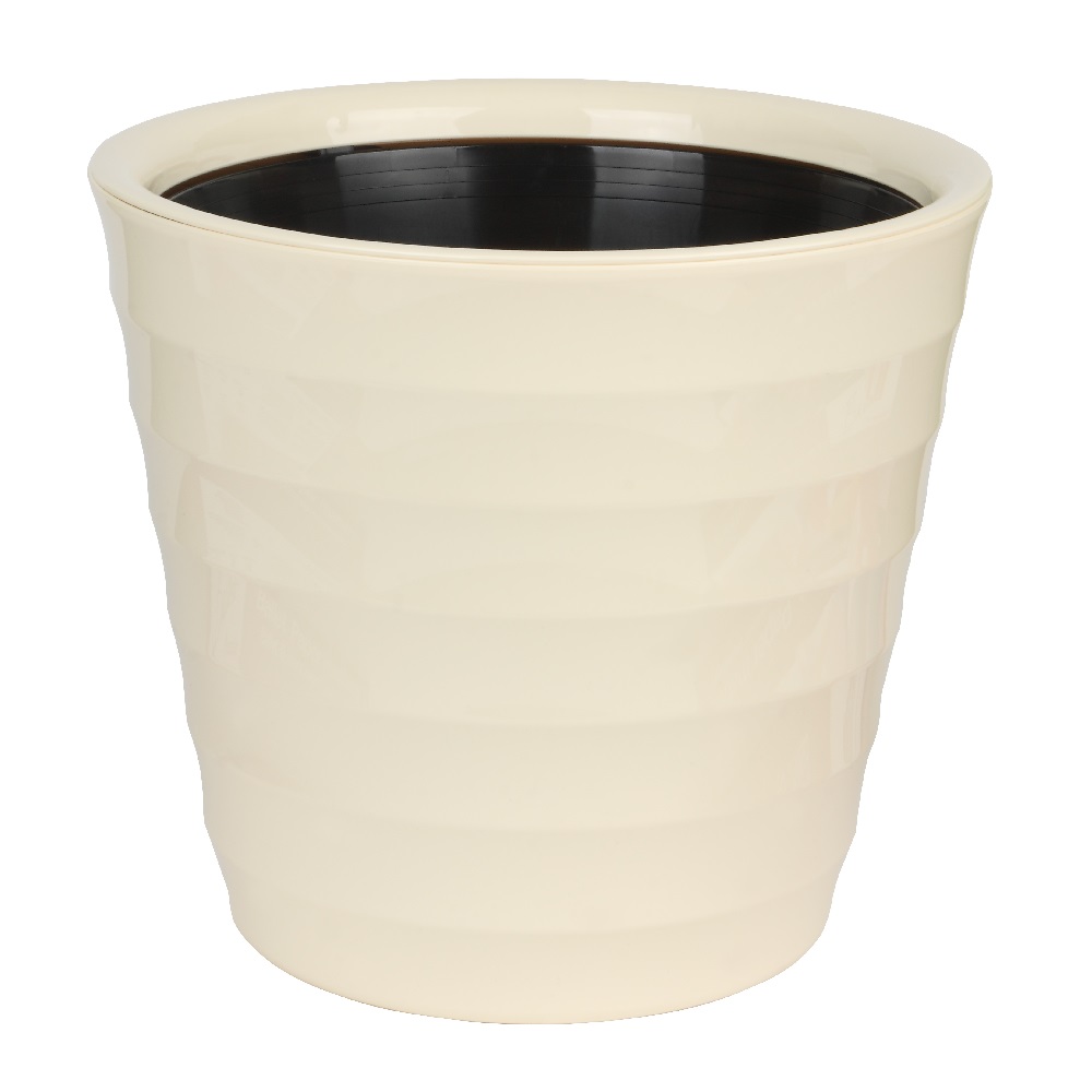 Горшок пластиковый  ЛАУРА 16,6л ванильный /1