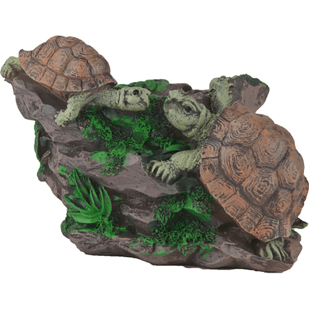 Фигура садовая ДВЕ ЧЕРЕПАХИ НА ПНЕ КАШПО  /1