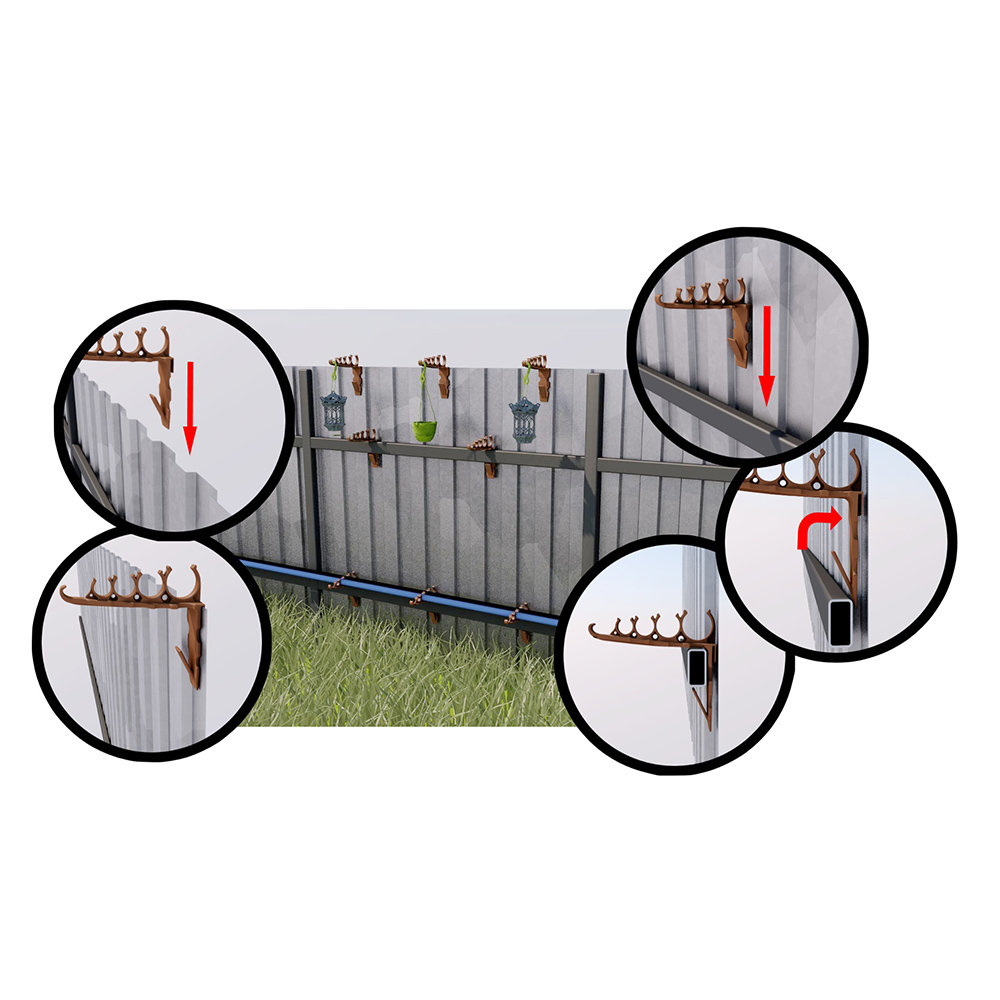 Кронштейн для забора собранный (3 шт комплект)