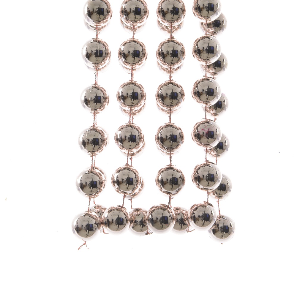 Бусы Рождественские XXL 2*2,7м розовые /24