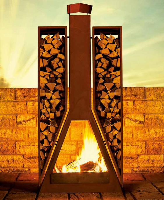 Очаг декоративный садовый БЛИЗНЕЦЫ h-180см /1