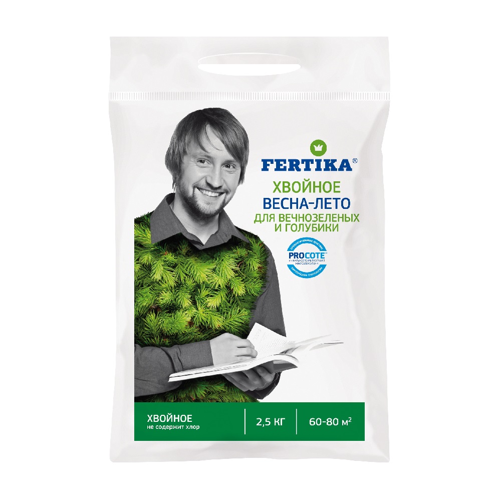 Удобрение ФЕРТИКА  Хвойное для вечнозеленых и голубики весна-лето 2,5кг  /10