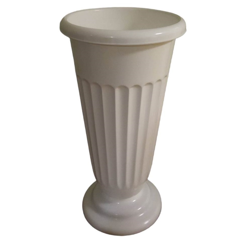 Вазон пластиковый для срезки 7л белый  /10