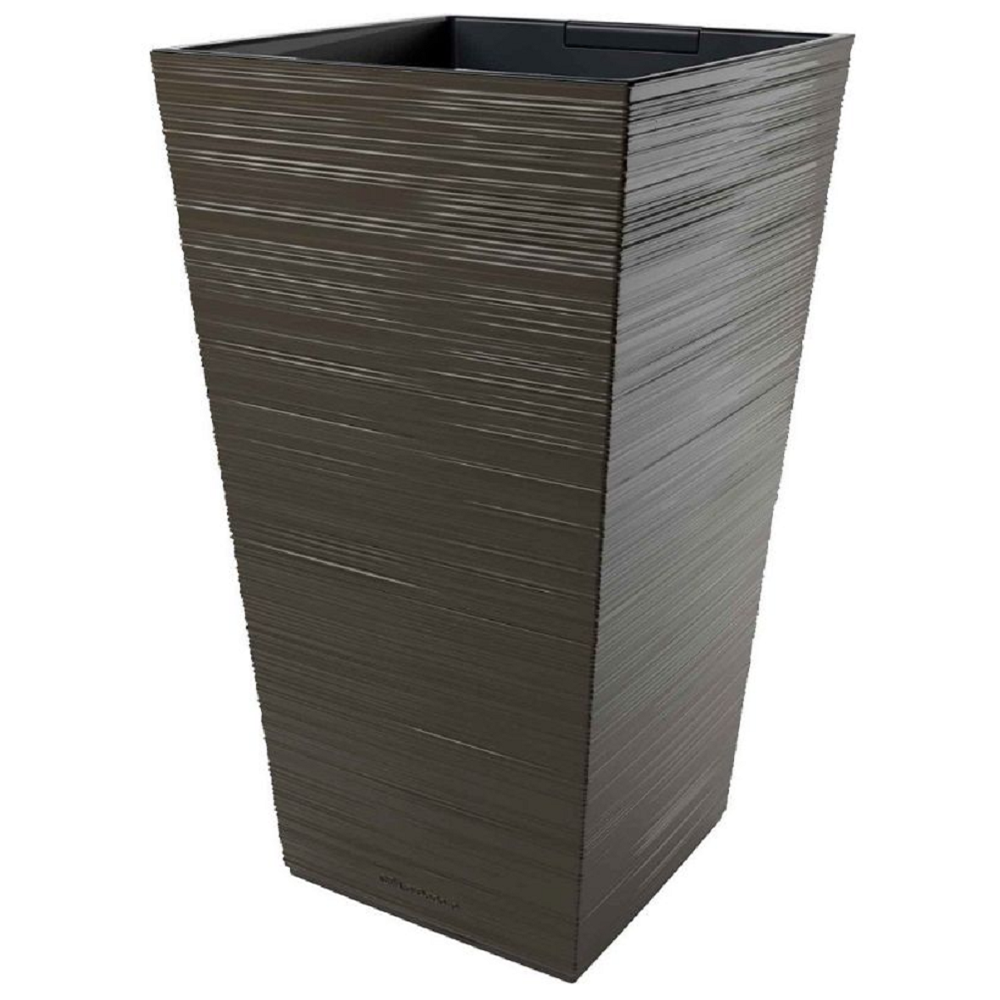 Кашпо пластиковое квадрат La Decoro максимум 34,5л трюфель  /