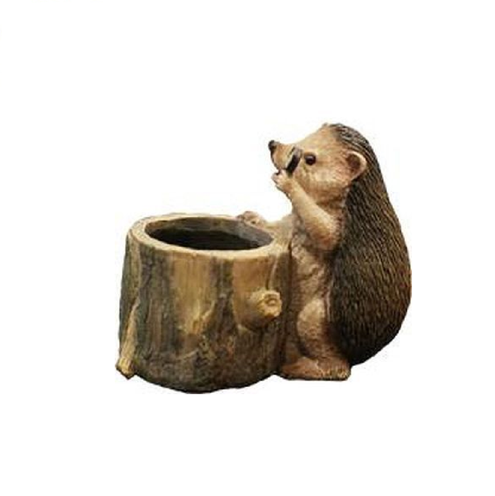 Фигура садовая ЕЖИК С ЛУПОЙ КАШПО  