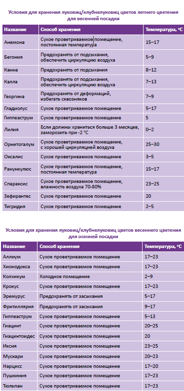 условия хранения