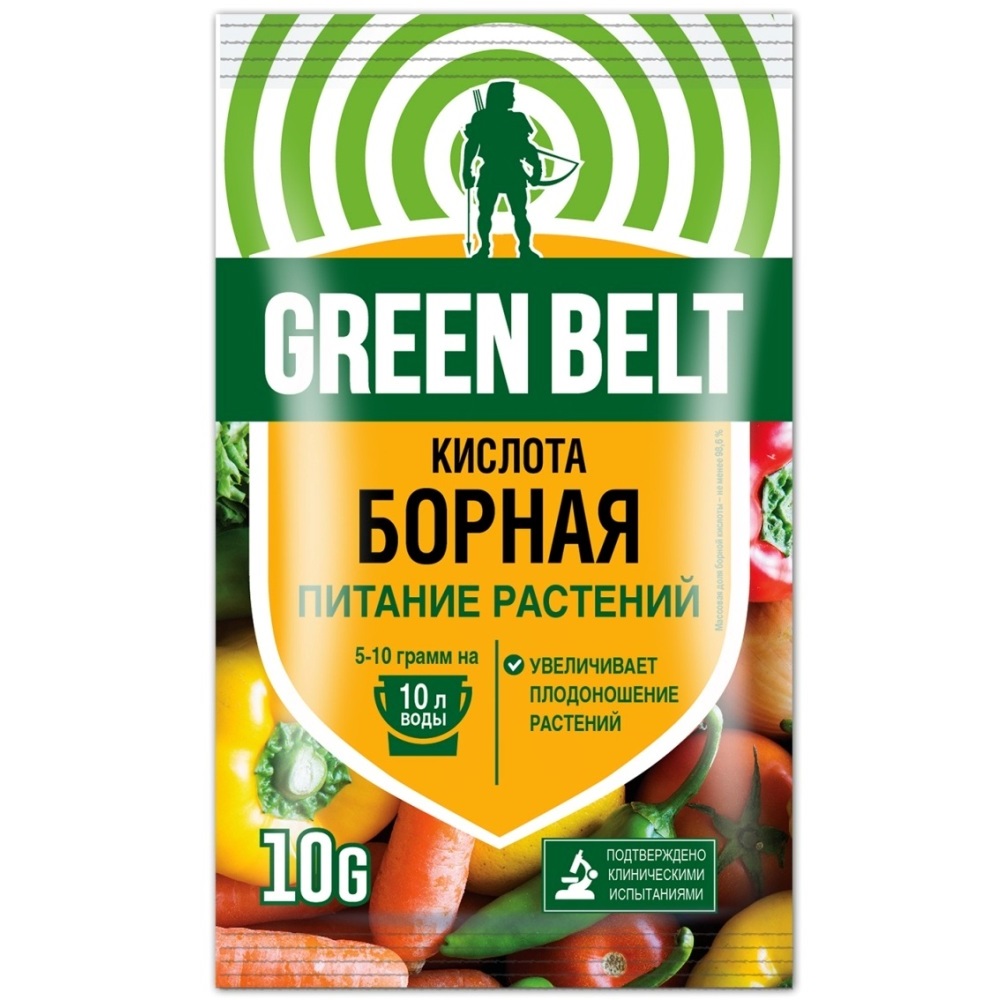Удобрение ГРИН БЭЛТ Борная кислота 10г  /100