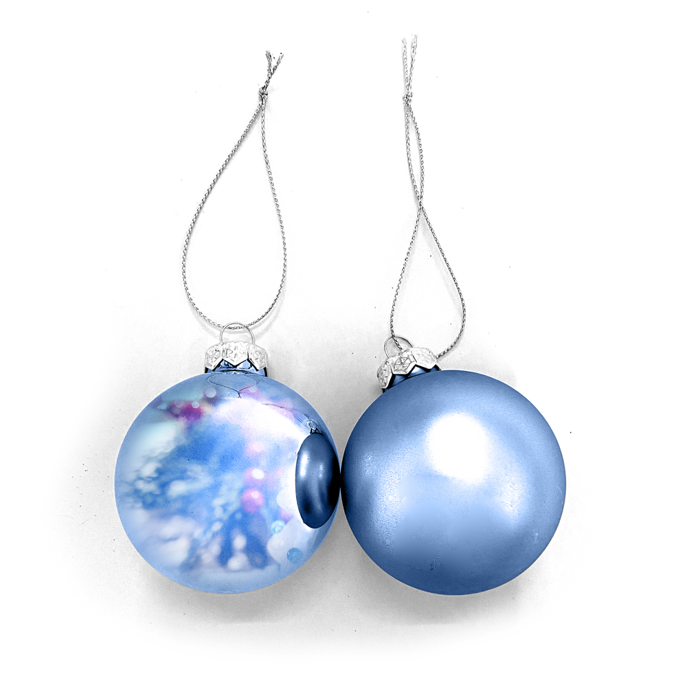 Набор елочных шаров d60мм, 12 шт/6/12, голубой