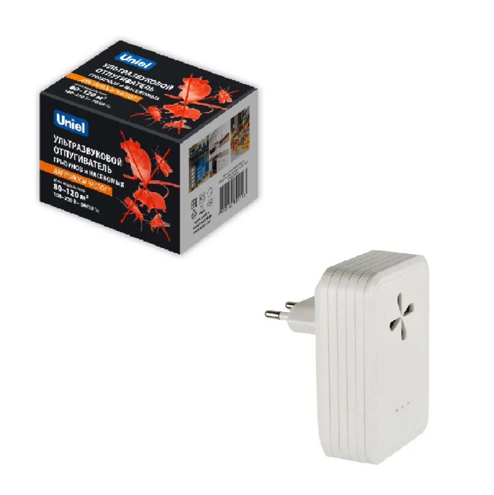Отпугиватель Uniel от насекомых и грызунов ультразвуковой /