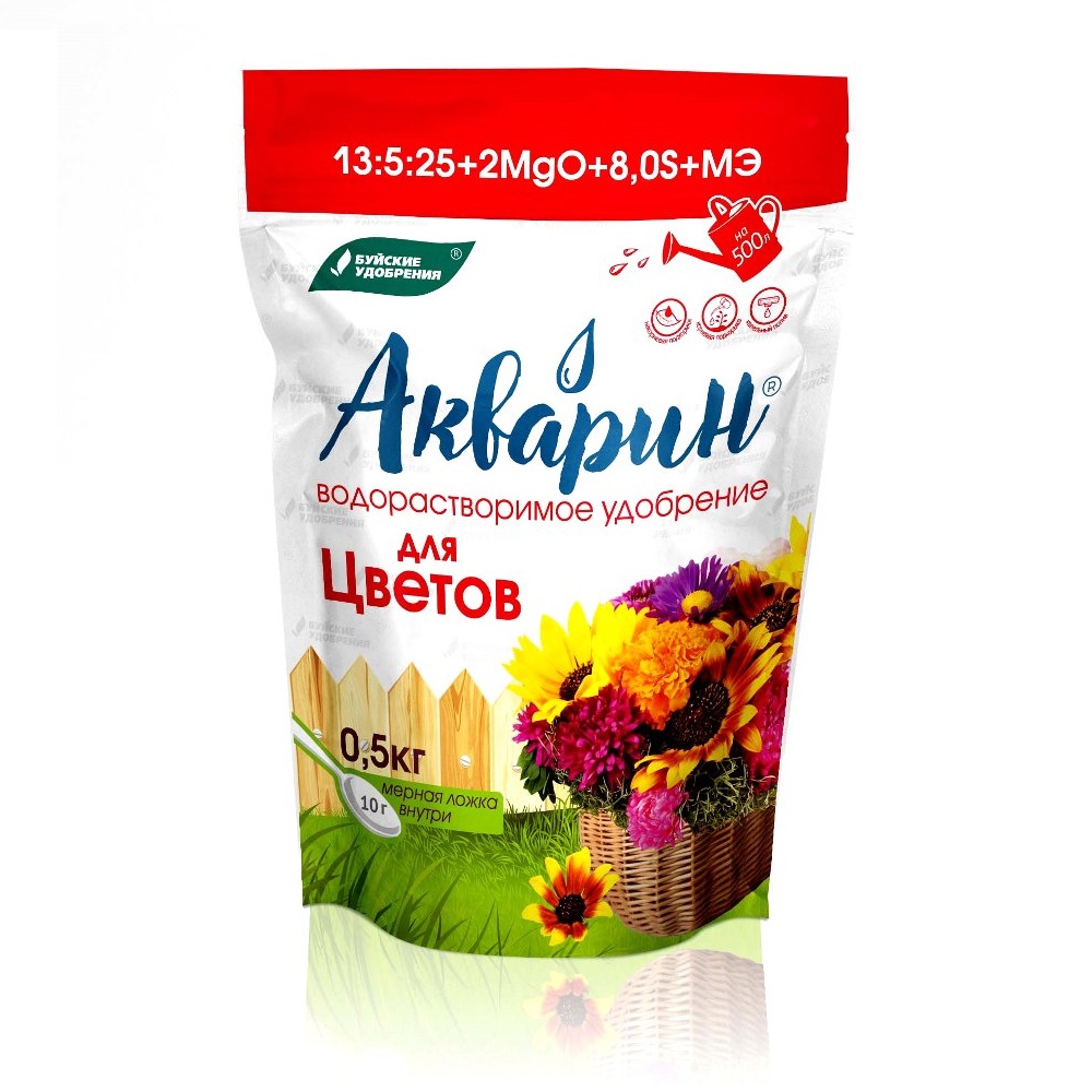Удобрение БХЗ Акварин "Для цветов"  0,5кг /12
