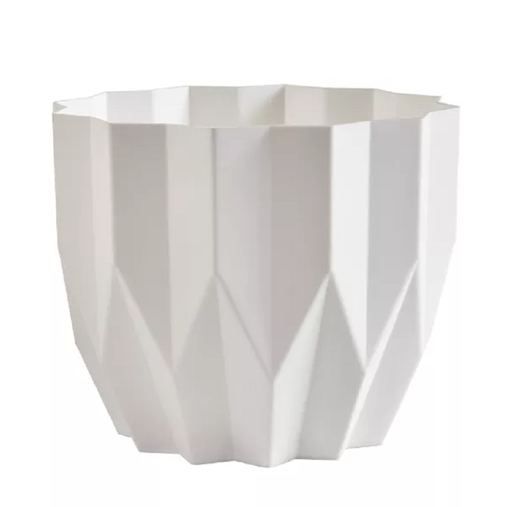 Кашпо пластиковое Геометрия 5,8л белый /
