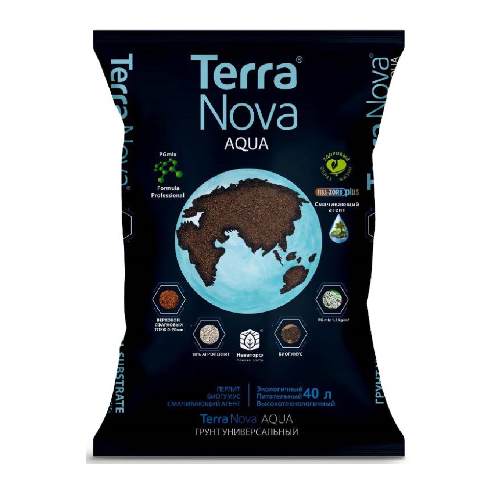 Грунт Новая земля универсальный Аква/Aqua 40л TERRA NOVA  /