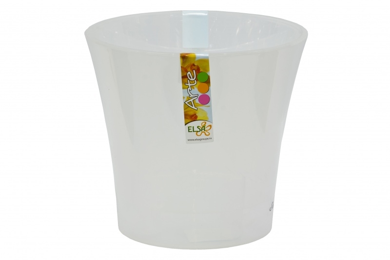 Горшок пластиковый АРТЕ  h=17.5см d=19.5см 3,5л прозрачный-прозрачный /24