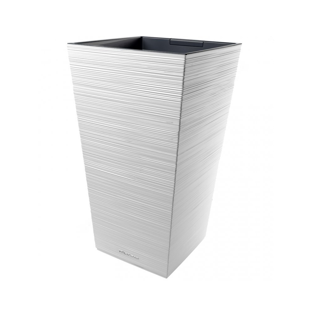 Кашпо пластиковое квадрат La Decoro максимум 34,5л белый  /