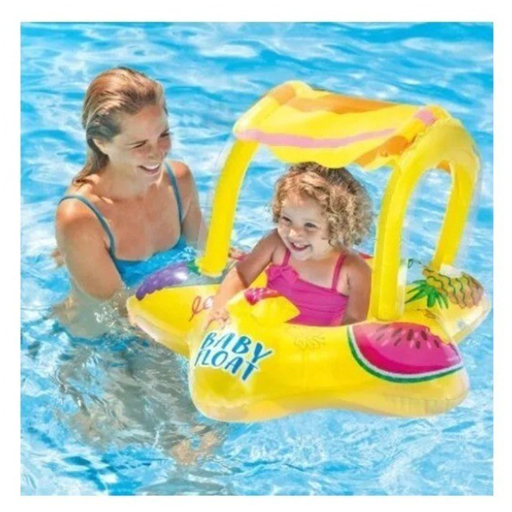 Ходунки надувные с тентом Intex Фрукты 81х79см /12