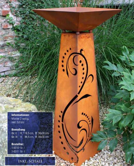 Колонна декоративная садовая с чашей АБСТРАКЦИЯ h-96,5см /1