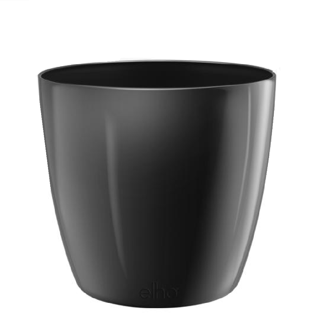 Кашпо пластиковое БРЮССЕЛЬ ДАЙМОНД круглое h=16.8см d=18см 3.3л МЕТАЛЛИК БЛЭК  /6