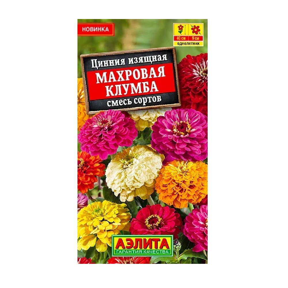 Цинния изящная Махровая клумба, смесь сортов 12шт/10