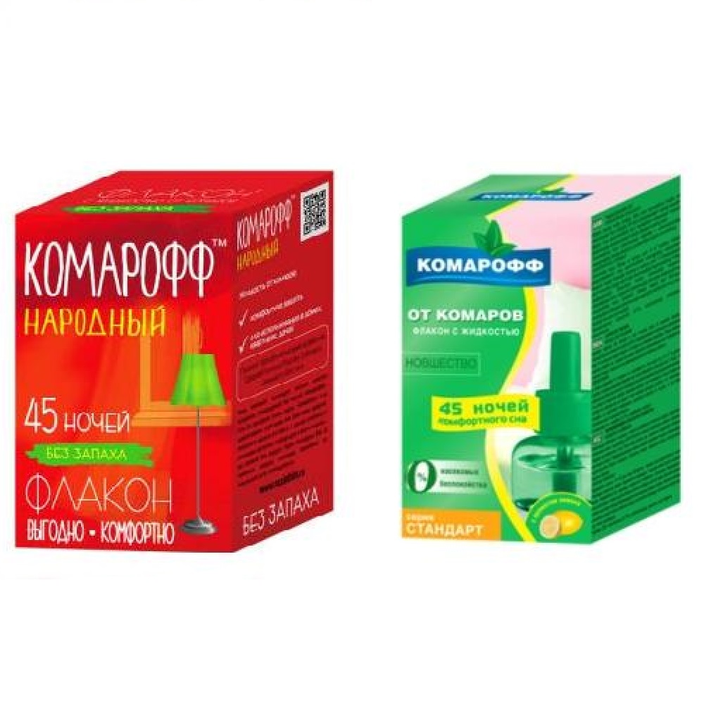 Жидкость от комаров КОМАРОФФ НАРОДНЫЙ 30мл 45ночей без запаха/24