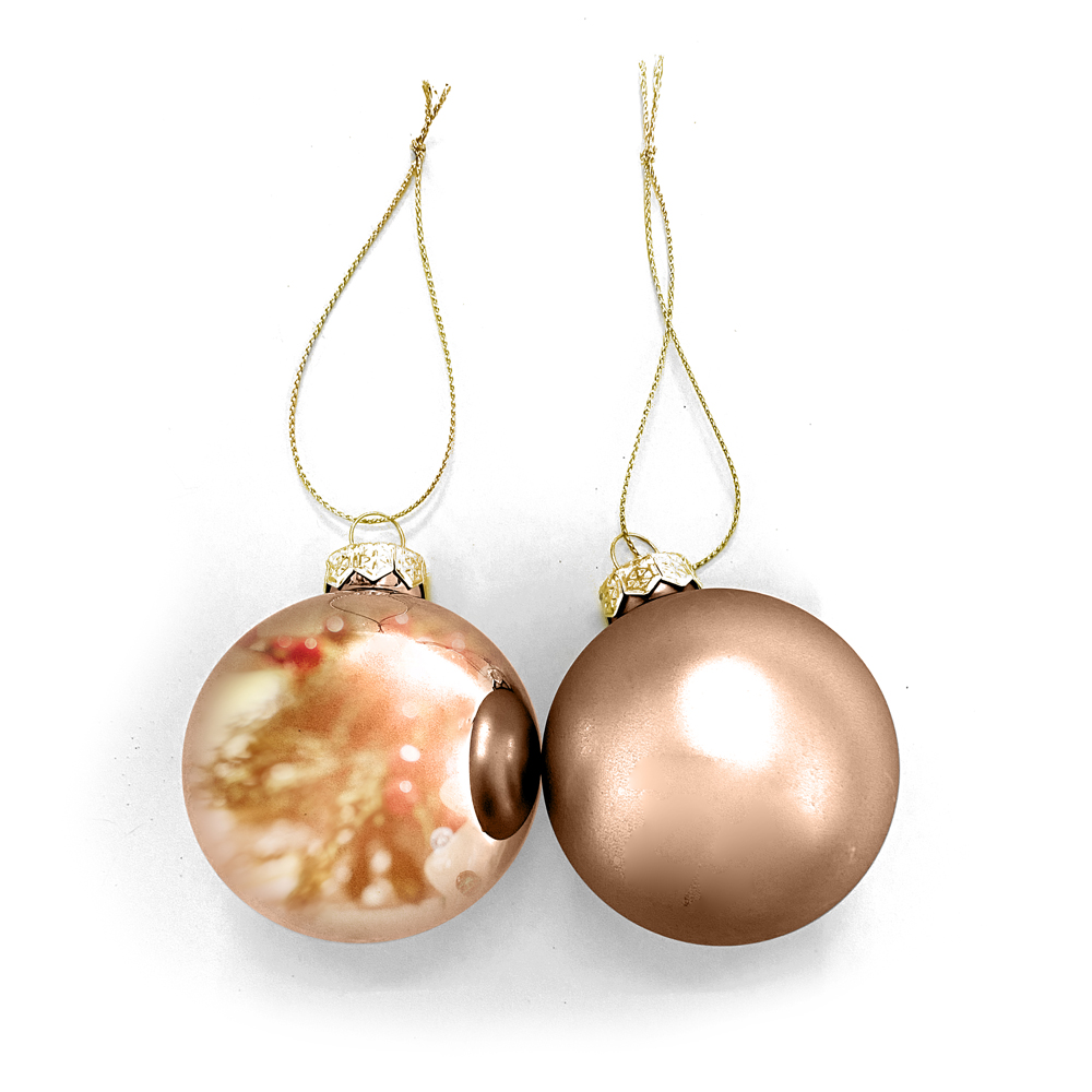 Набор елочных шаров d60мм, 12 шт/6/12, кремовый