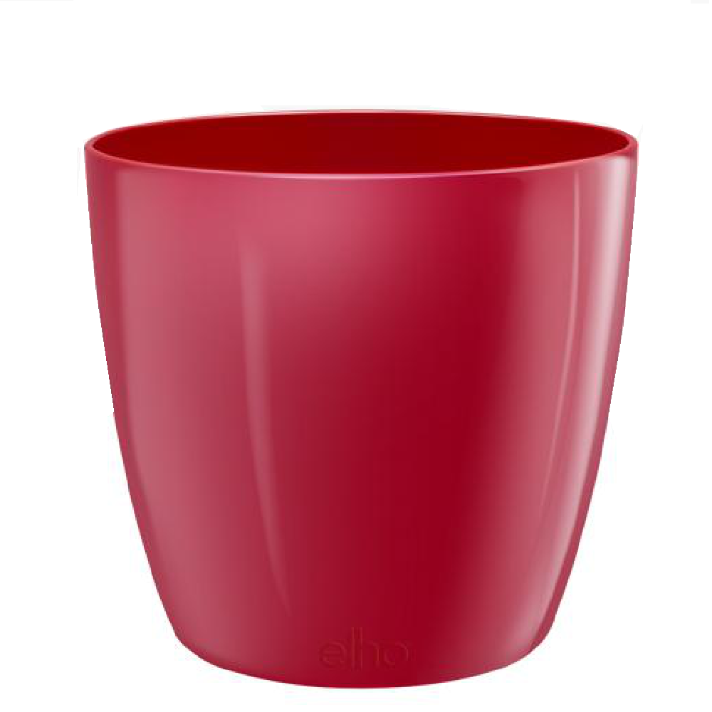 Кашпо пластиковое БРЮССЕЛЬ ДАЙМОНД круглое h=16.8см d=18см 3.3л ЛАВЛИ РЕД  /6