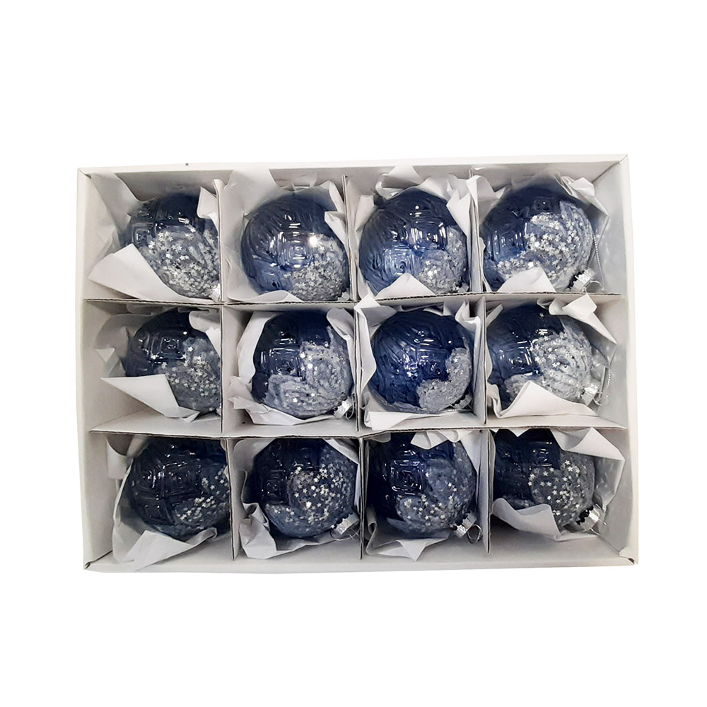 Набор елочных шаров d80мм, 12 шт/8