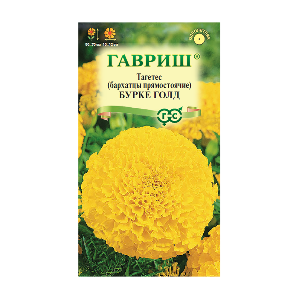 Бархатцы Бурке Гольд прямостоячие  0,3гр/10