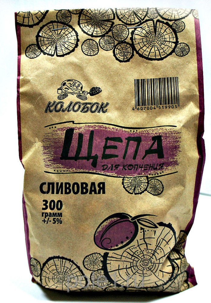 Щепа для копчения КОЛОБОК Слива 300гр /25