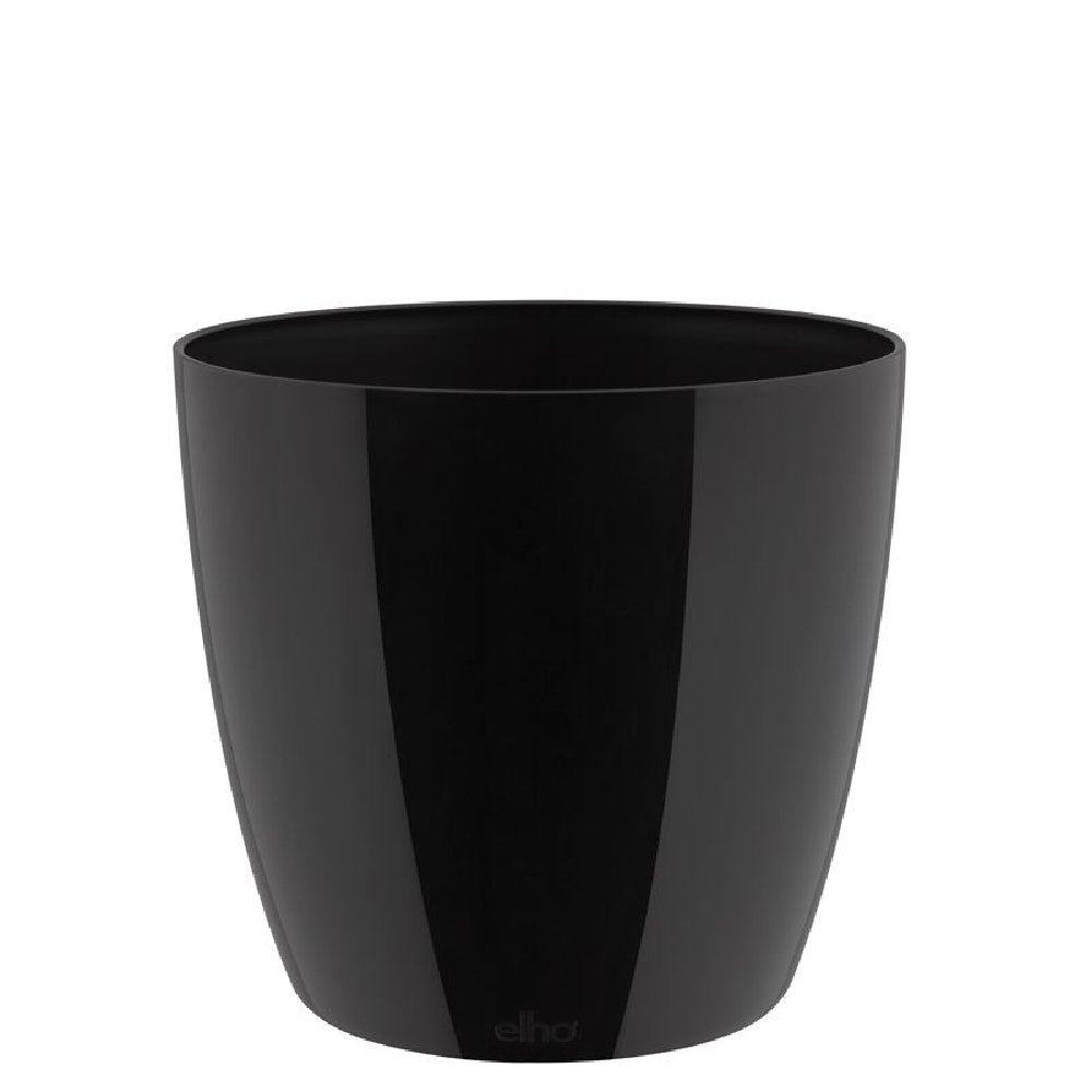 Кашпо пластиковое БРЮССЕЛЬ ДАЙМОНД круглое h=14.6см d=16см 2.2л МЕТАЛЛИК БЛЭК   /8