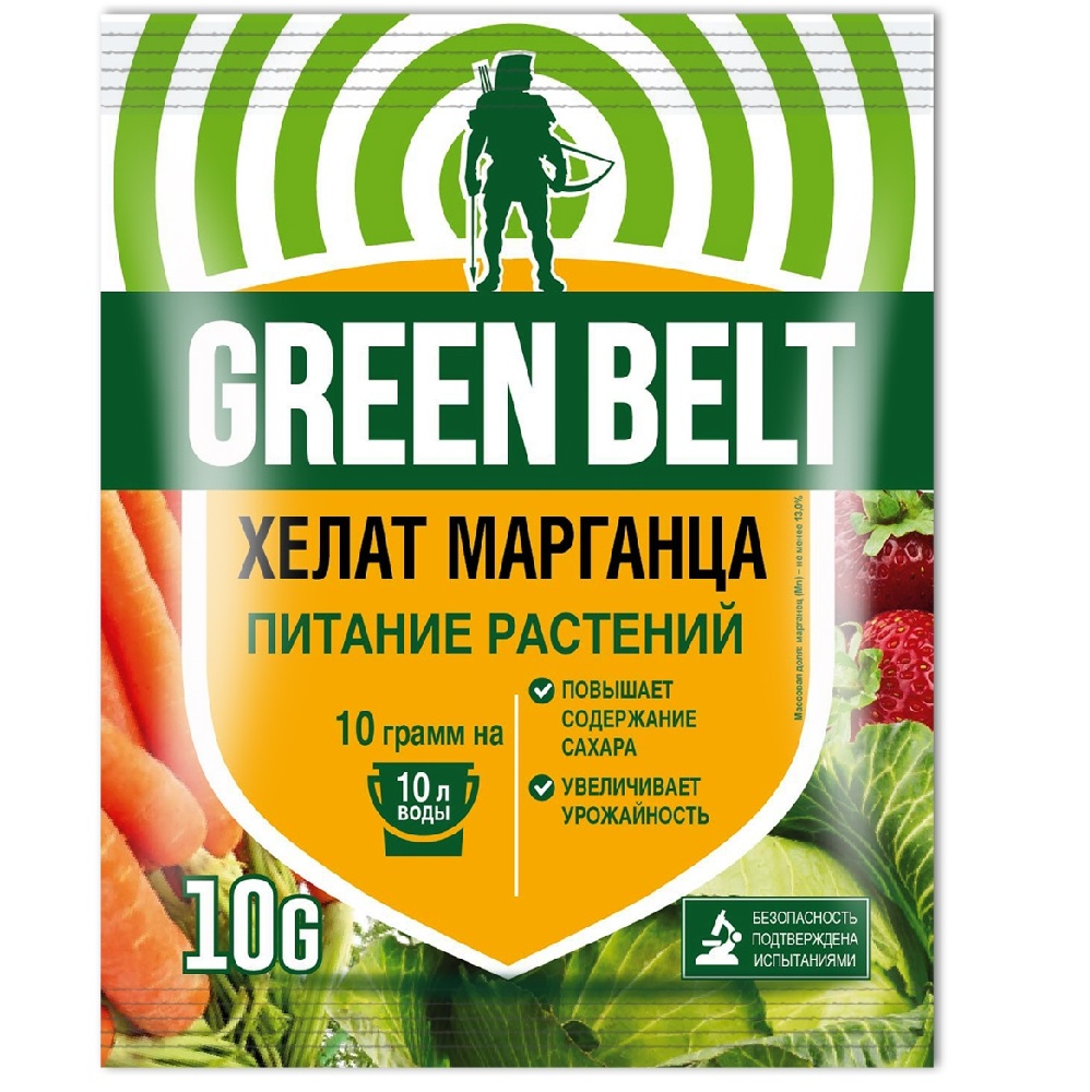 Удобрение ГРИН БЭЛТ Хелат марганца 10 гр /100