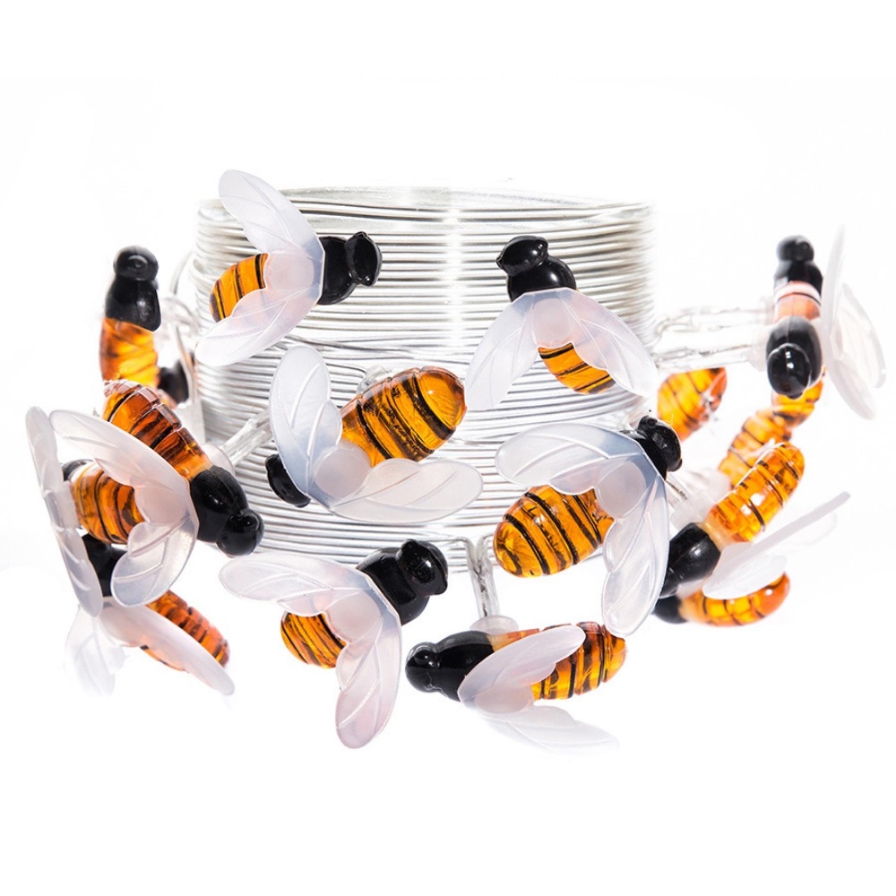 Гирлянда садовая Пчелки на солнечной батарее 20 светодиодов /1
