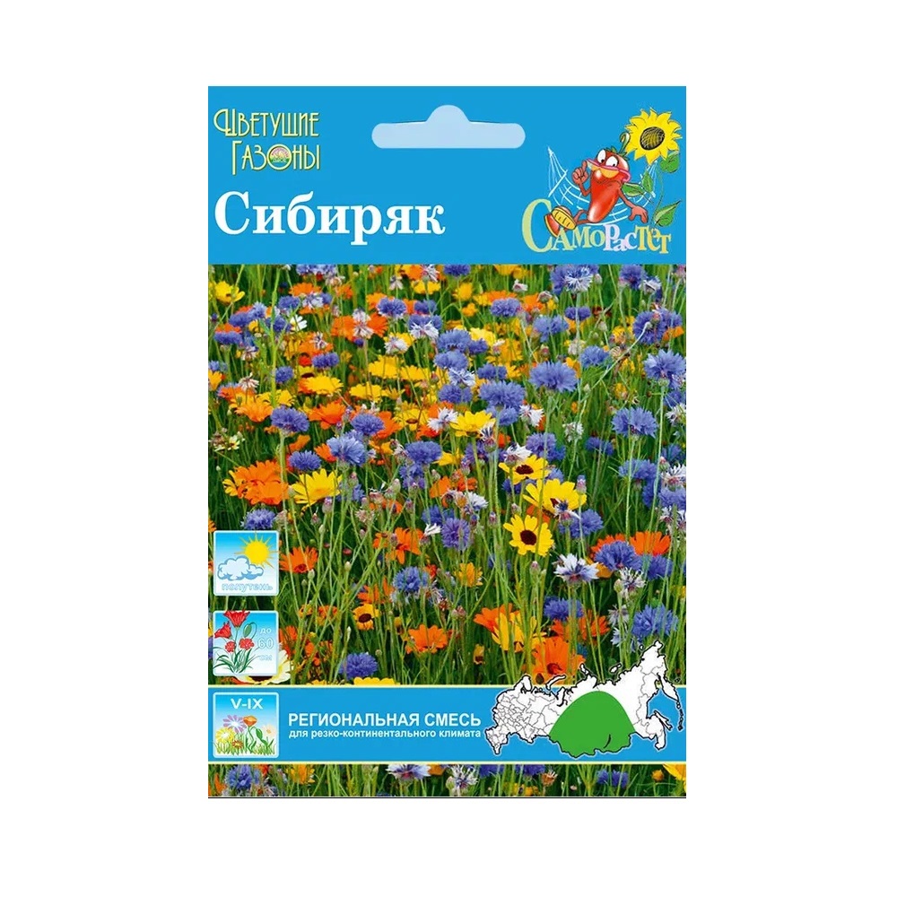 Газон цветущий Сибиряк  30гр/10/100