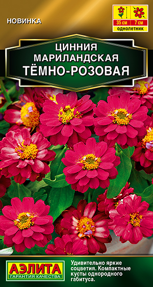 Цинния мариландская Тёмно-розовая 15шт /10