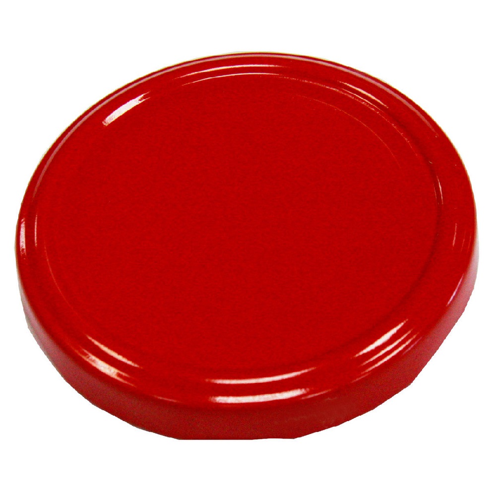 Крышка винтовая ТВИСТ-ОФФ моно-цвет 1шт. d 82 красная/500