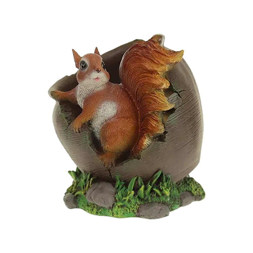 Фигура садовая БЕЛКА В ГОРШОЧКЕ КАШПО /1