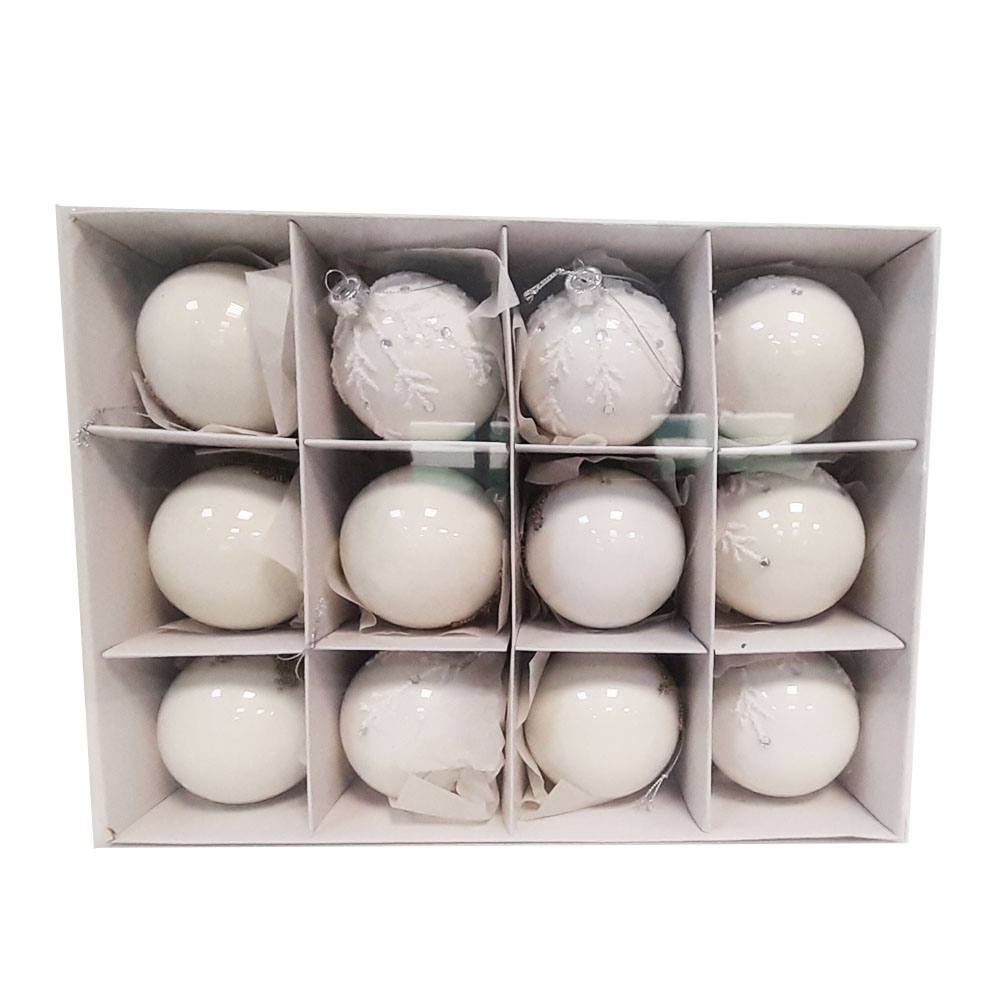 Набор елочных шаров d80мм, 12 шт/8