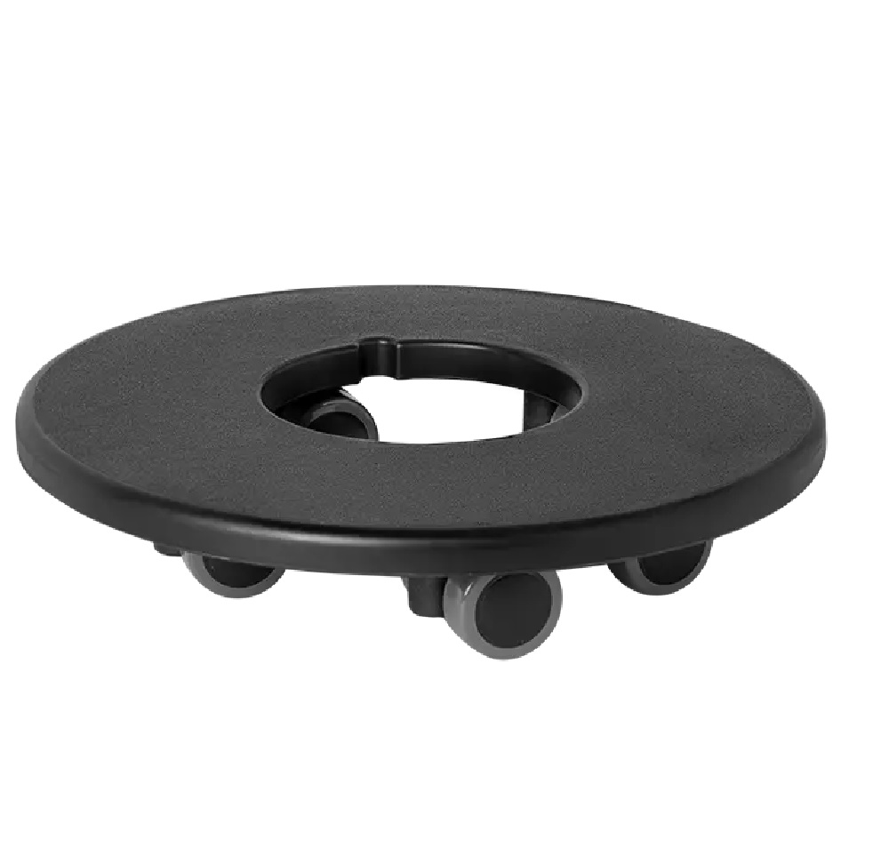 Подставка для кашпо DELUXE OLA DOM d260мм (черный) на колесиках