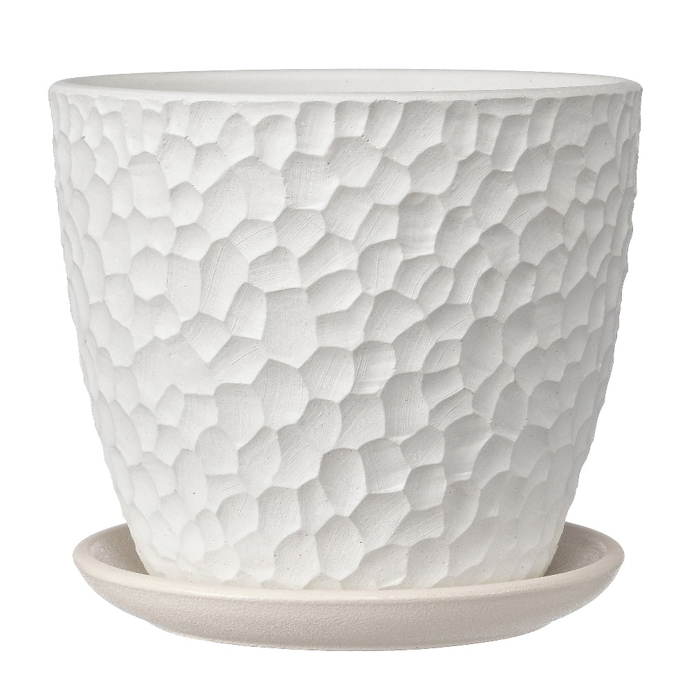 Горшок бетон МАНГО бутон белый №6 8,0л /