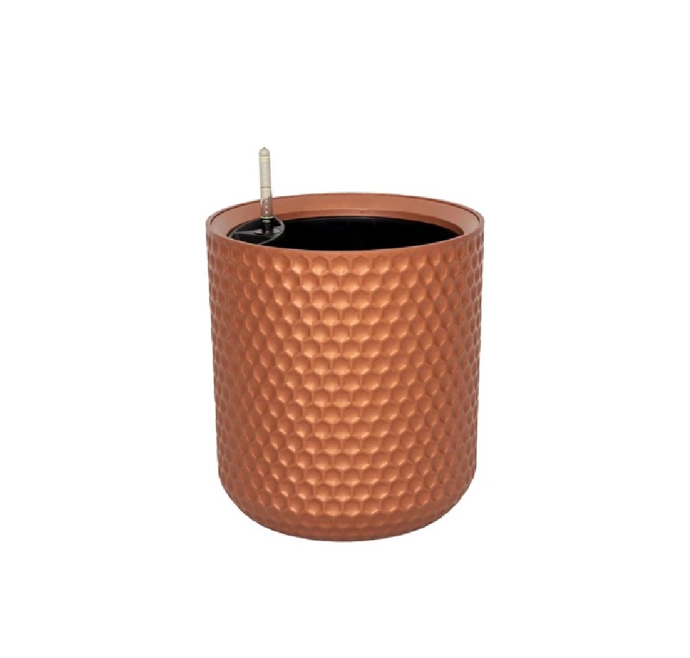 Кашпо пластиковое KERAMA OLA DOM 5л (медь) с автополивом