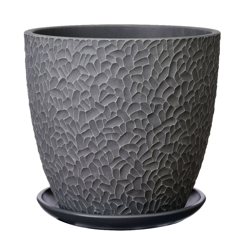 Горшок бетон МАНГО бутон серый №6 8,0л /