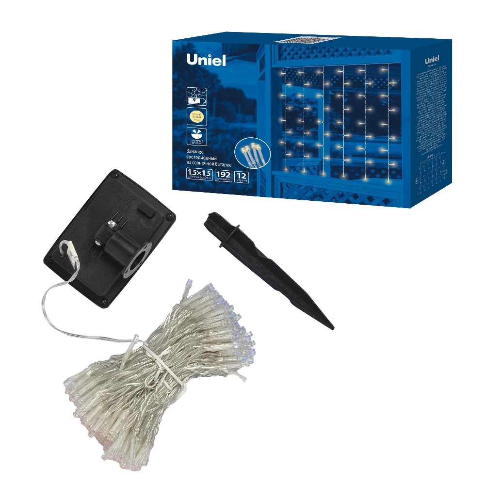 Занавес садовый на солнечной батарее 192 светодиода /1