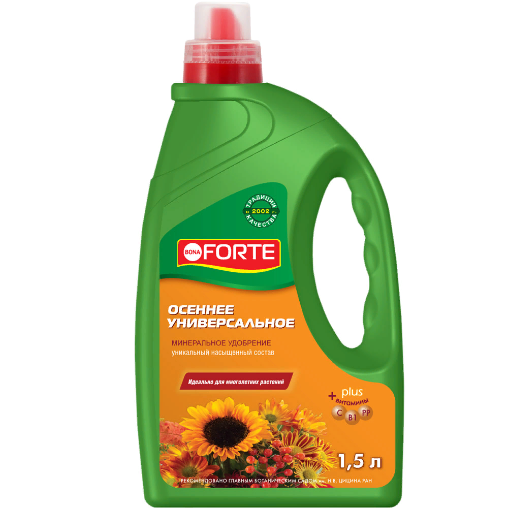 Удобрение BONA FORTE лето-осень 1,5л /4