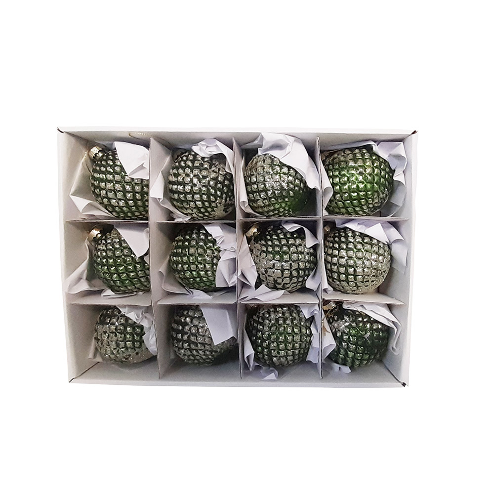 Набор елочных шаров d80мм, 12 шт/8