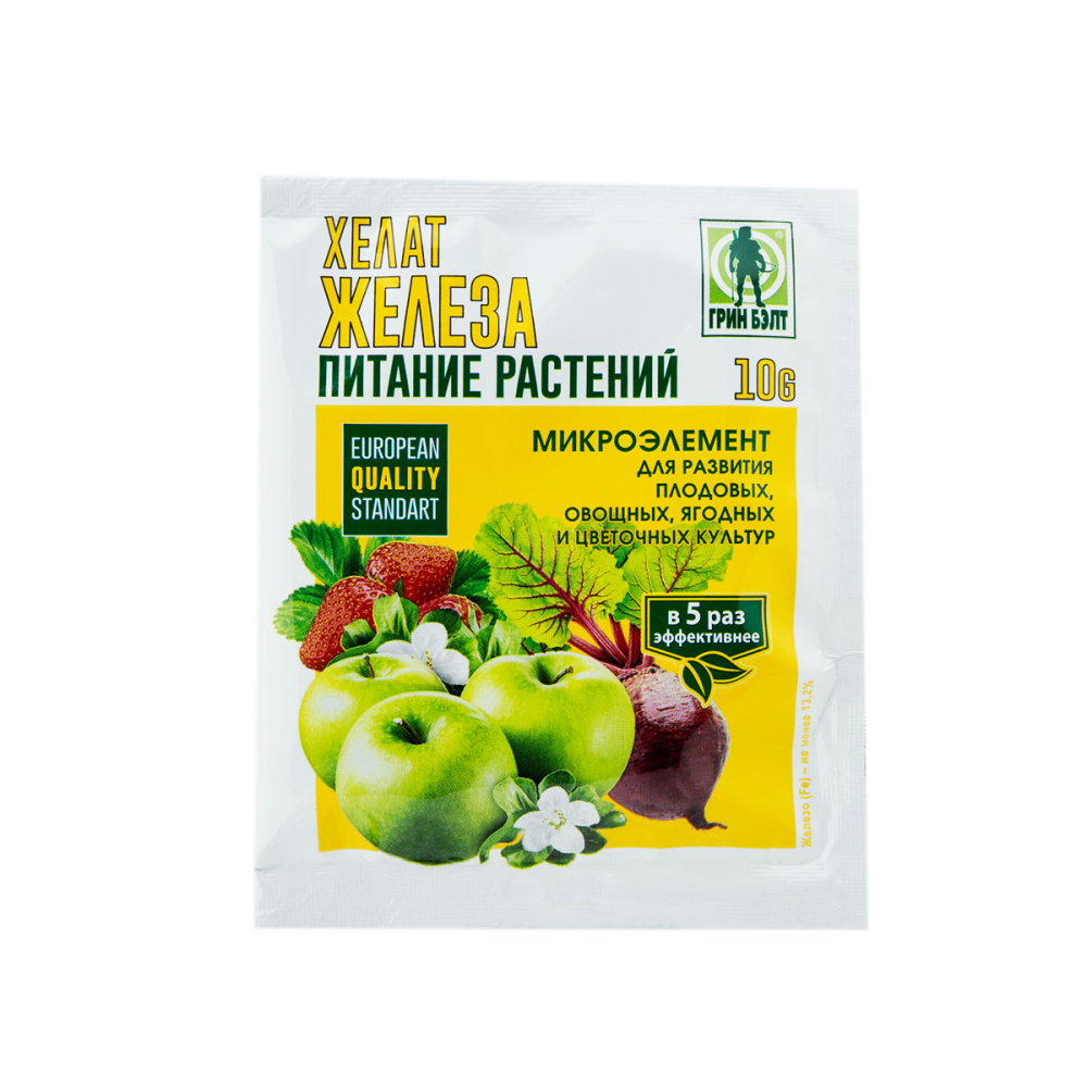Удобрение ГРИН БЭЛТ Хелат железа 10 гр /100