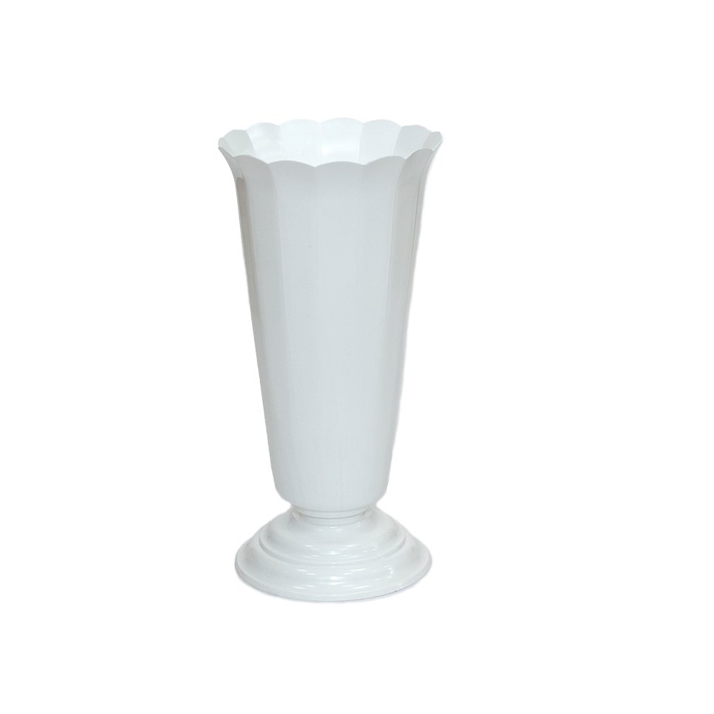 Вазон пластиковый для срезки 5л белый  /30/20