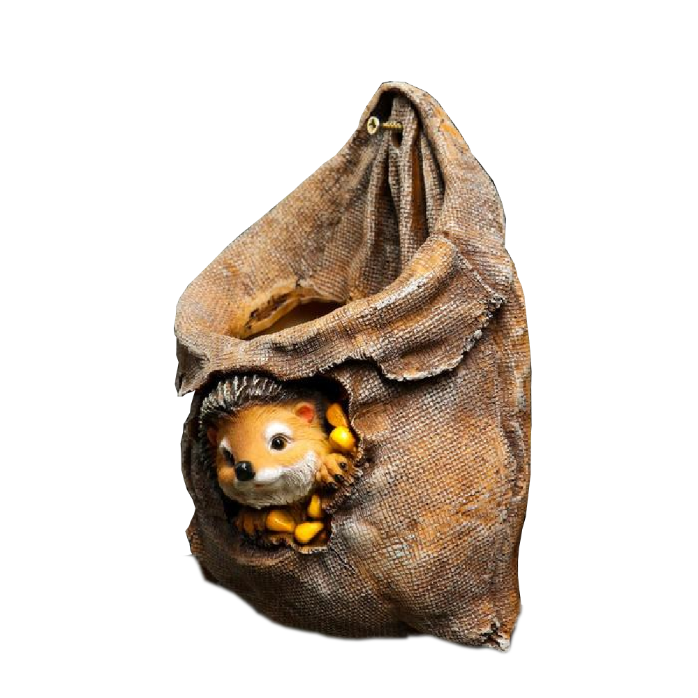 Фигура садовая Ежик в мешочке с кукурузой КАШПО  1/6