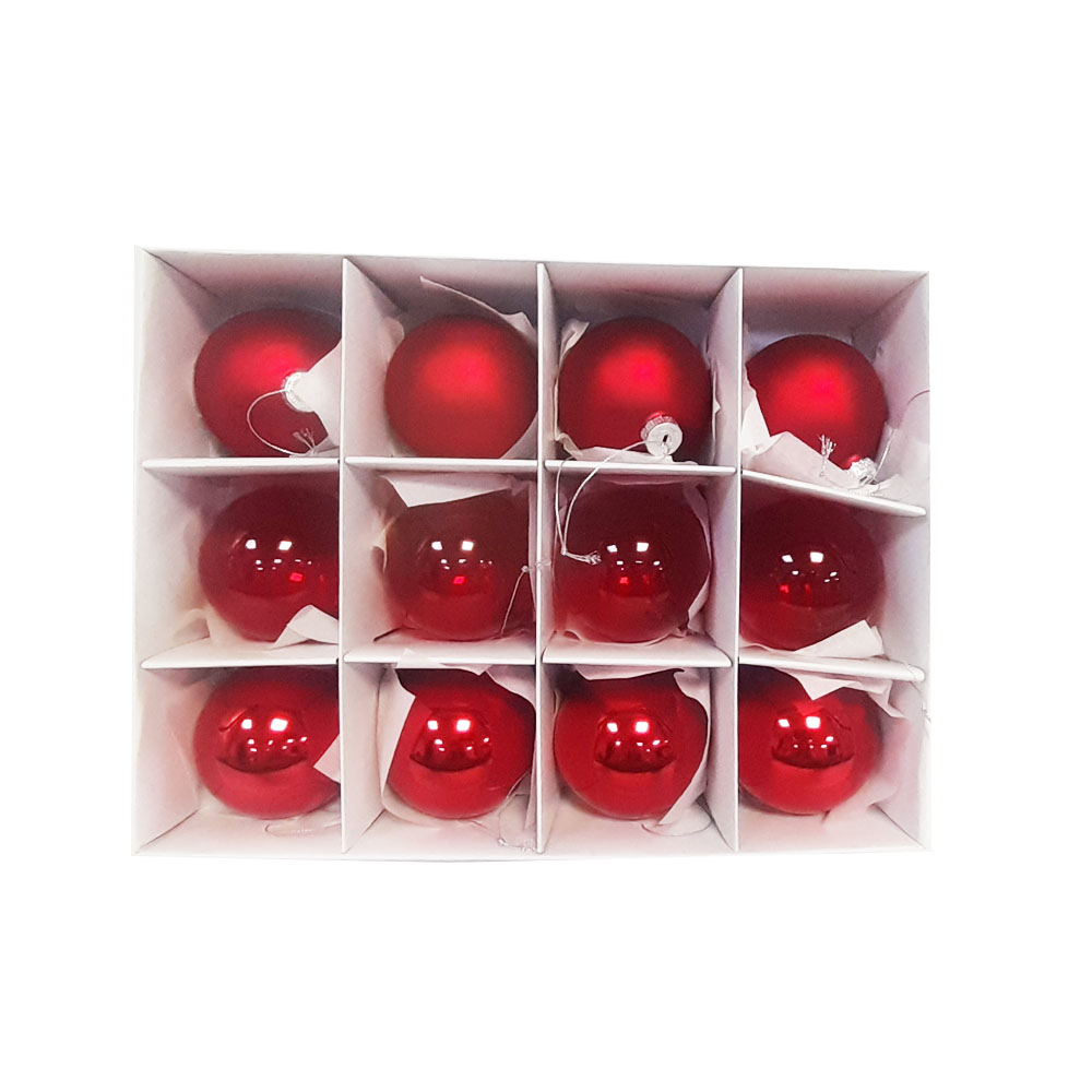 Набор елочных шаров d80мм, 12 шт/8