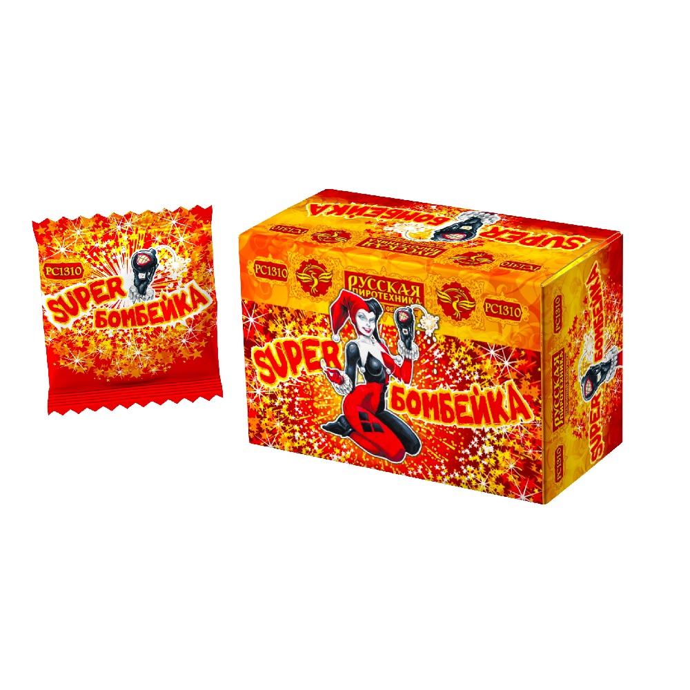 Петарды SUPER БОМБЕЙКА фитильные 50шт /40