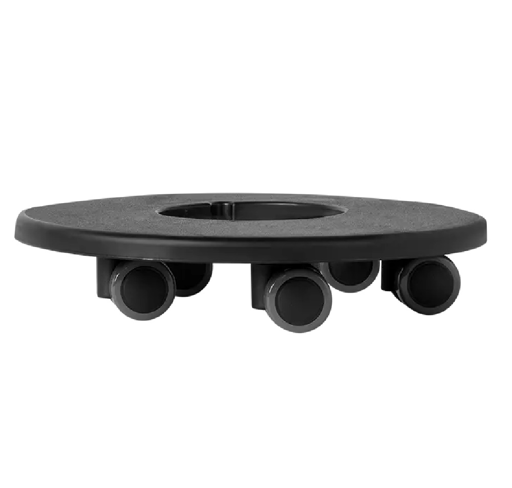 Подставка для кашпо DELUXE OLA DOM d260мм (черный) на колесиках