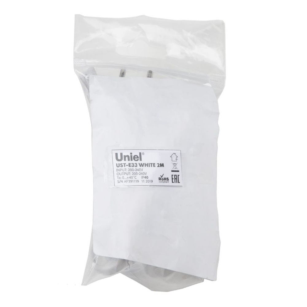 Таймер с вилкой и разъемом UST-E33 WHITE 2M /10